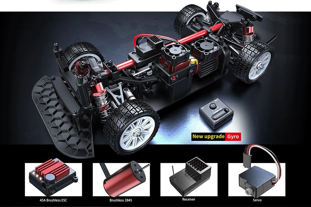 TesPower MJX 14303 Brushless RC Drift Truck,1/14 2.4G RTR Remote Control Car for Adult,4WD Off-Road Racing Car,42KM/H High Speed All-Road Electric Hobby Toy...