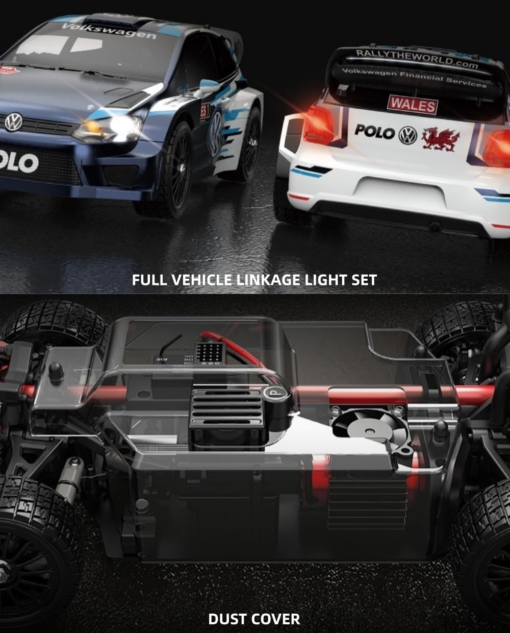 Mjx Hyper go VW Polo 14304 Brushless Rc Cars Hyper 4wd Rc Car All-Road RC Drift Car Brushless Scale 2.4G 4wd High Speed Electric,Terreneitor 4x4 Carros,1/14 High Speed Rc Cars Drift for Adults…