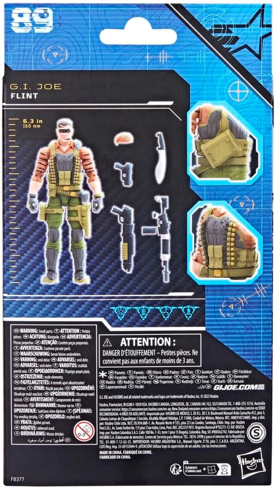 G.I. Joe Classified Series Tiger Force Flint, Collectible Action Figure, 89, 6 inch Action Figures for Boys & Girls, with 6 Accessory Pieces