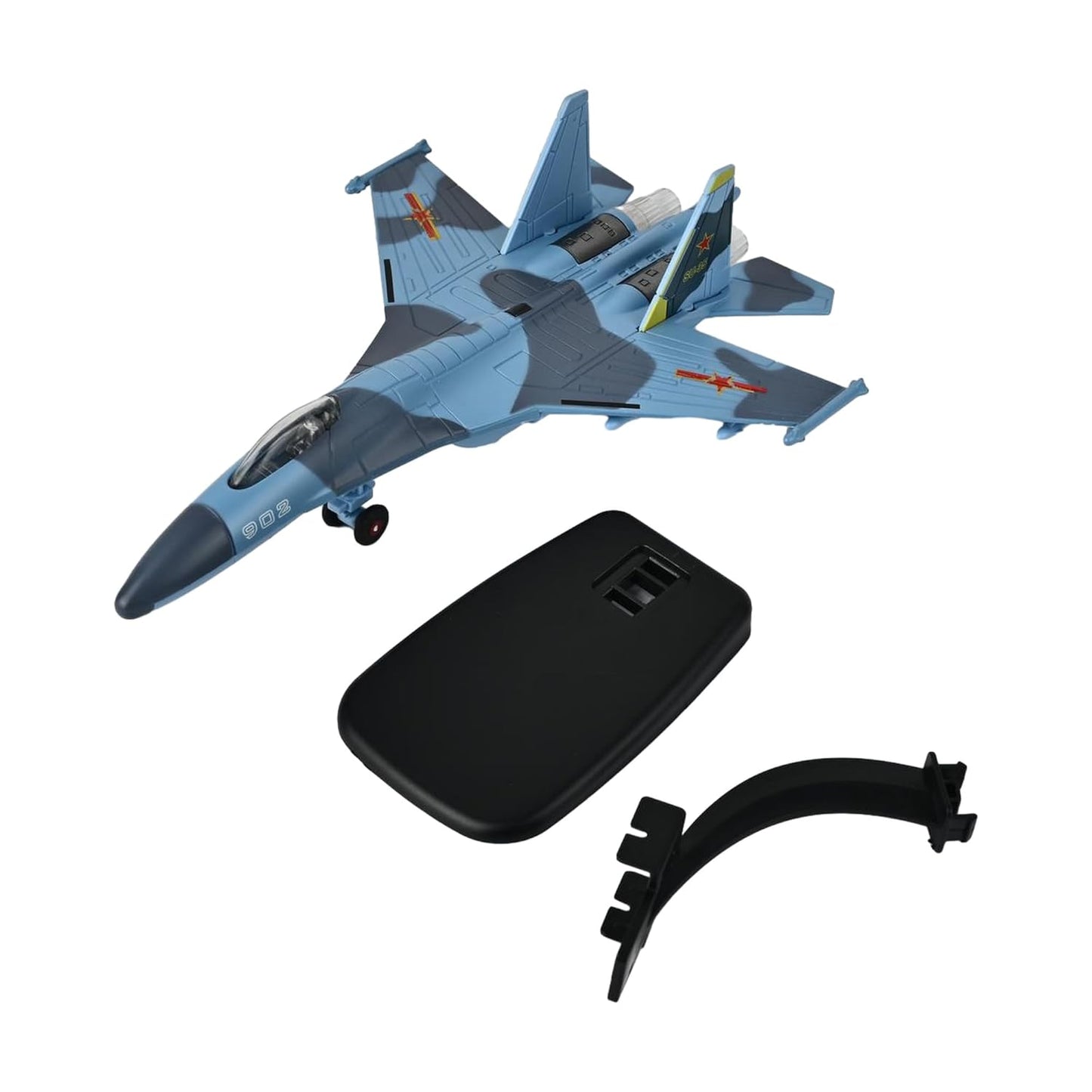 Toys Uncle Diecast Aeroplane Scale Model, (1:400 Fighter Aeroplane with Light and Sound (Type 16))