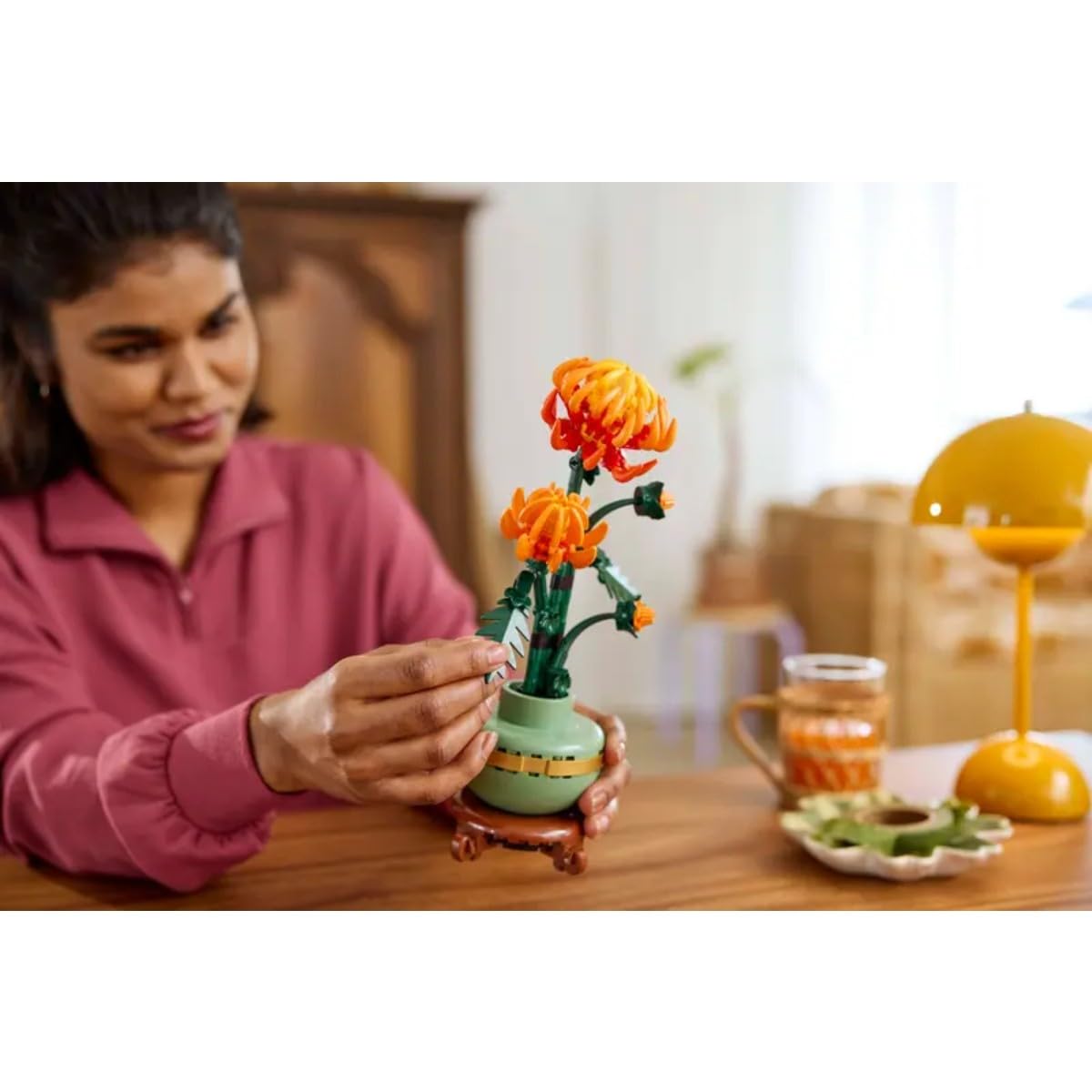 LEGO Icons Chrysanthemum Flower Decor Building Set 10368 Building Blocks for 18+ Gift