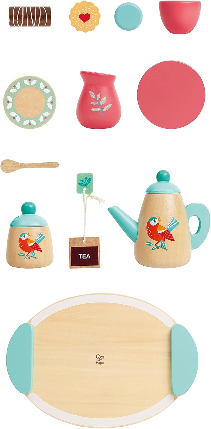 Hape Unisex Kids Wood Felt Tea Set