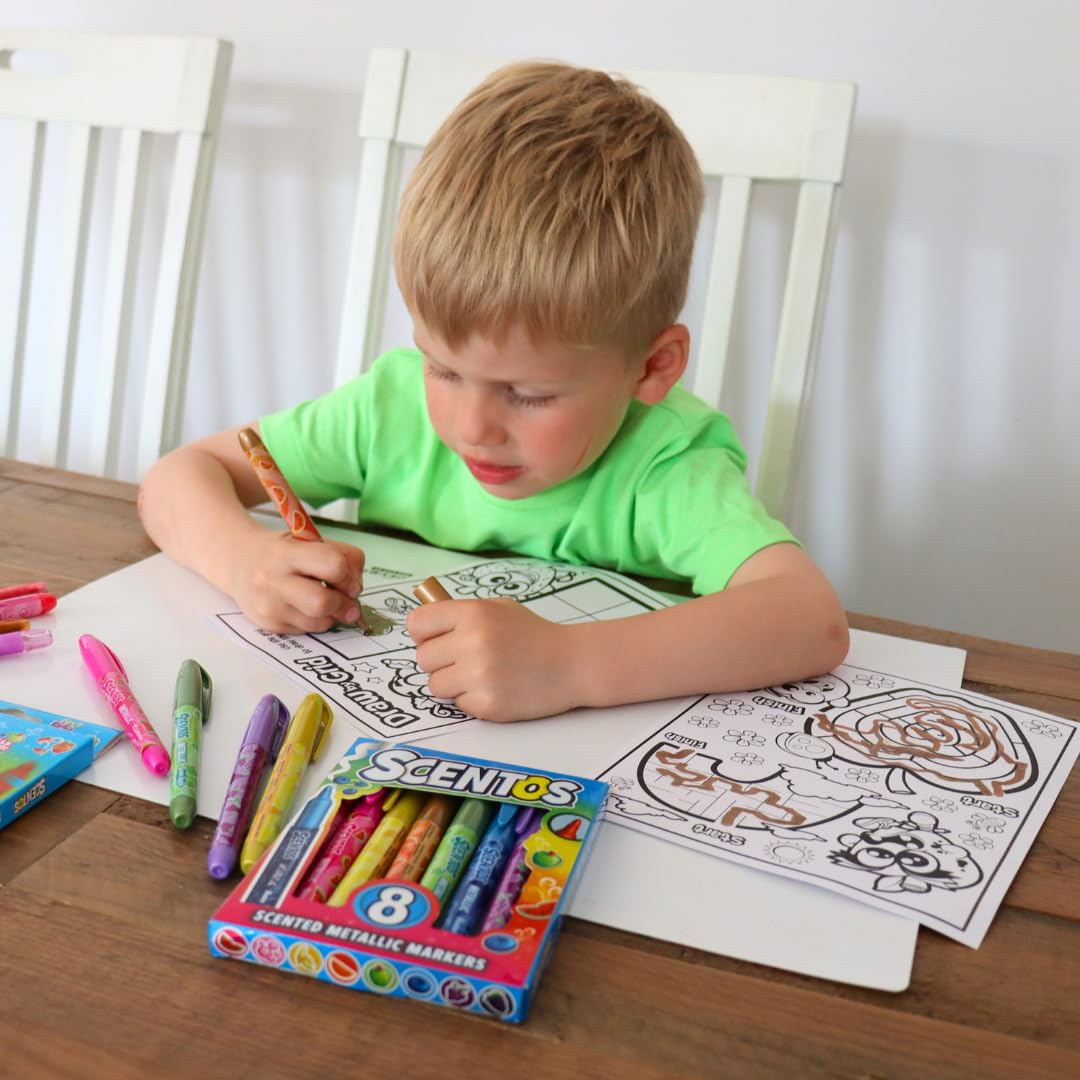 Scentos Scented Metallic Markers/Sketch Pens (PACK OF 12)