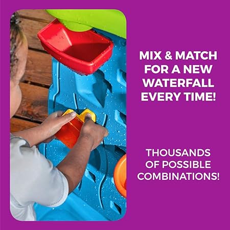 Step2 Waterfall Discovery Wall | Double-Sided Outdoor Water Play Set