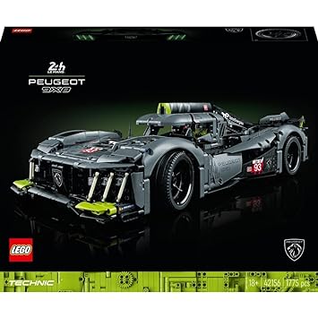 LEGO Technic Peugeot 9X8 24H Le Mans Hybrid Hypercar 42156 Building Kit (1,775 Pieces)