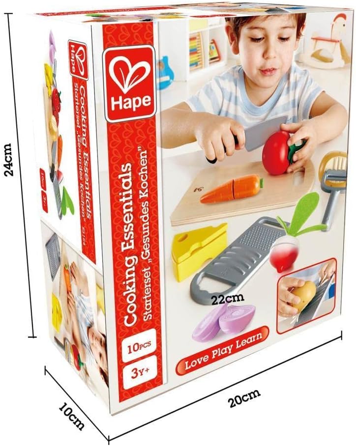Hape Cooking Essentials Toy | Play Food Cutting Vegetables Set