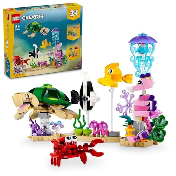 LEGO Creator Sea Animals 3in1 Set with a Fish, Turtle and Crab 31158