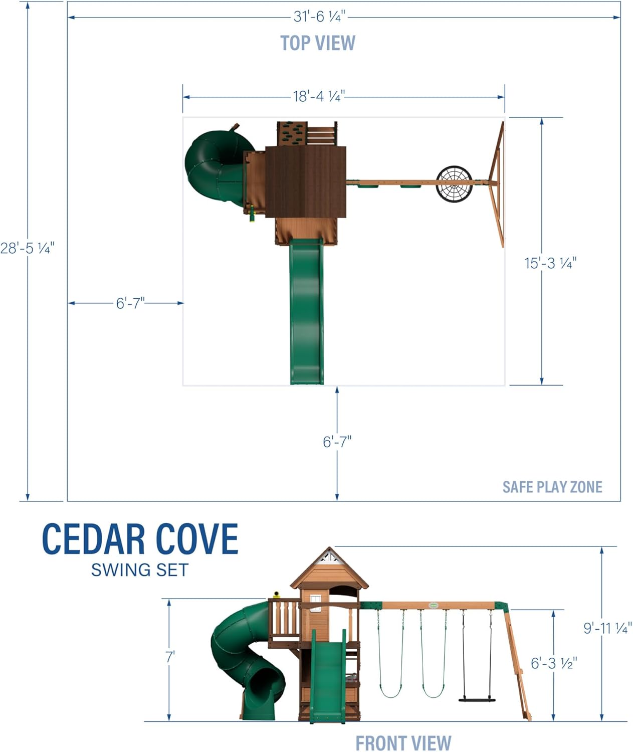 Cedar Cove Swing Set