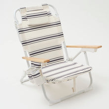 SunnyLIFE Teal Color Stripes Print Deluxe Beach Chair Casa FES