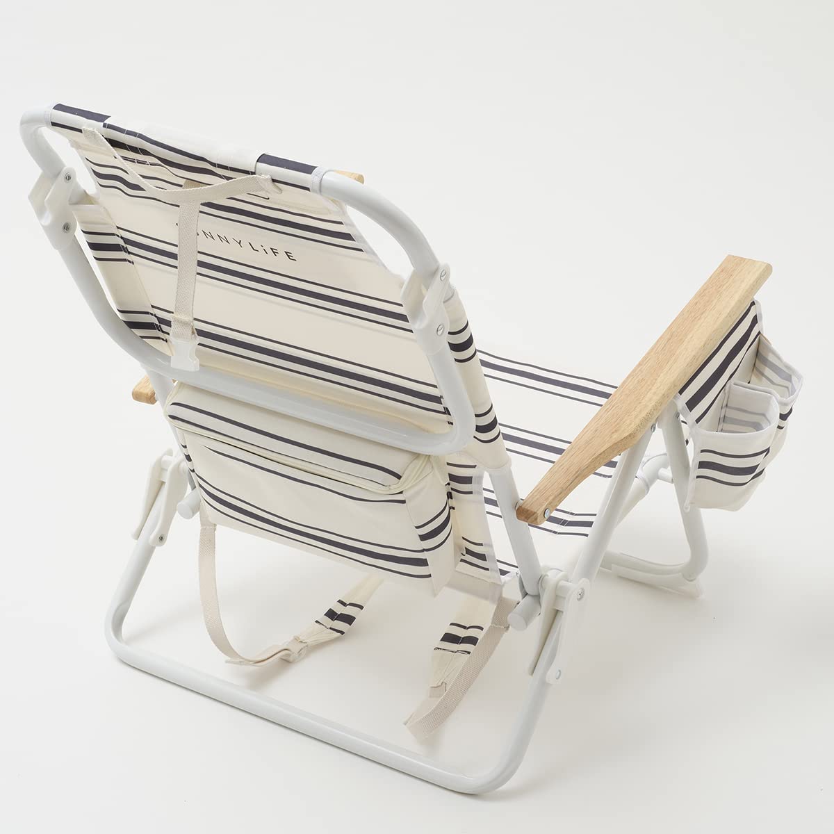 SunnyLIFE Teal Color Stripes Print Deluxe Beach Chair Casa FES