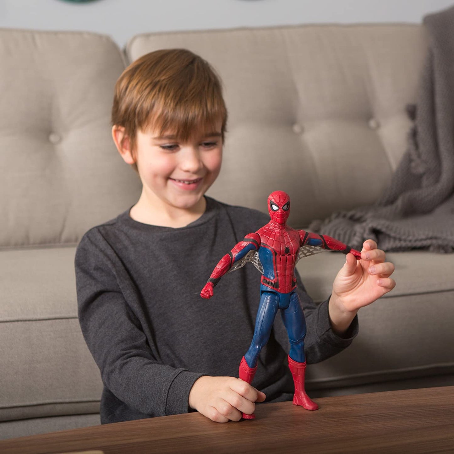 Marvel Spider Man Talking Figure (12 Inch, Multicolour)