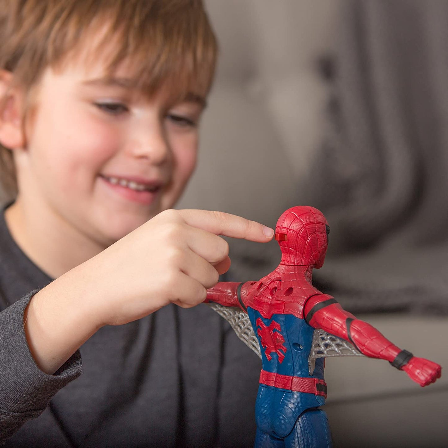 Marvel Spider Man Talking Figure (12 Inch, Multicolour)