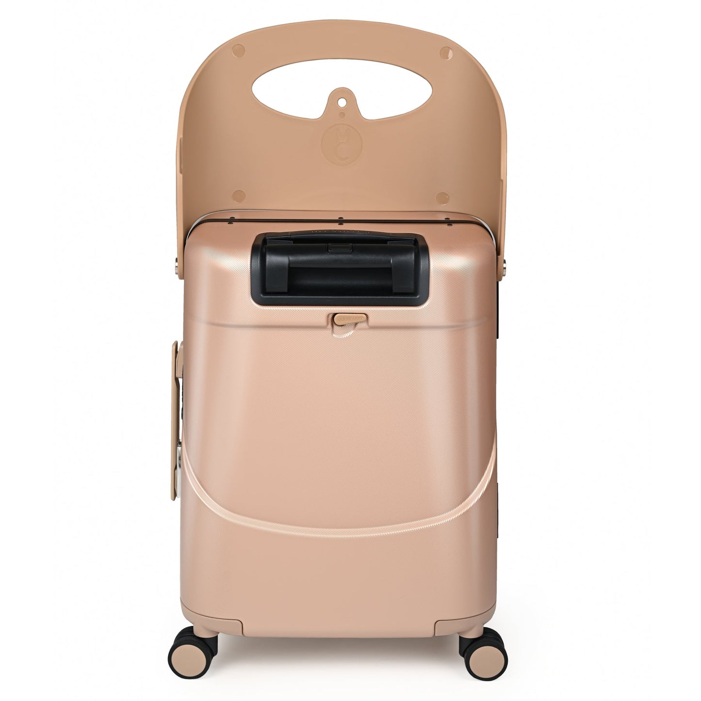 MIAMILY CHAMPAGNE GOLD RIDE-ON TROLLEY CARRY-ON LUGGAGE 18 INCHES