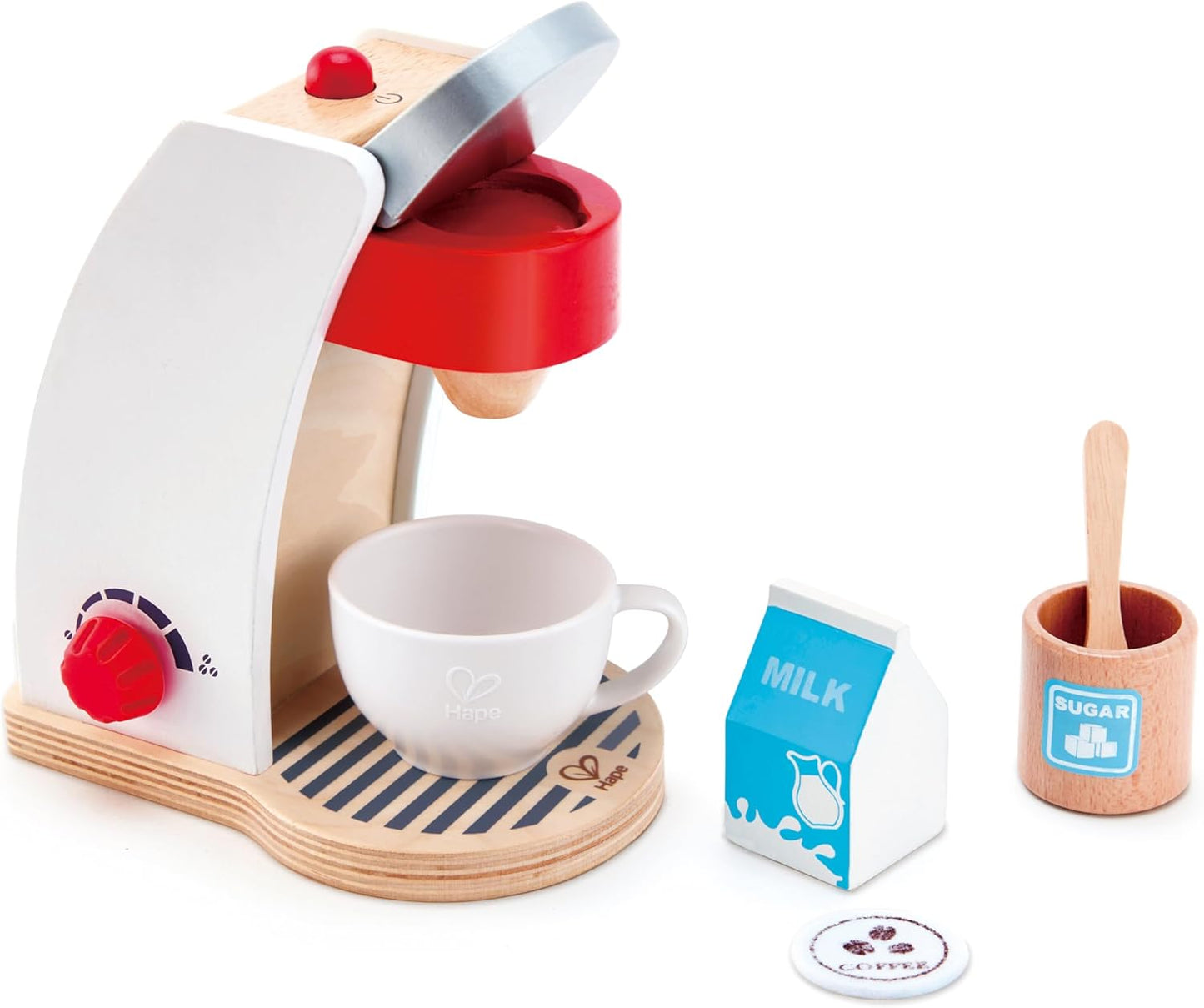 Hape Wooden White Coffee Maker Kitchen Set