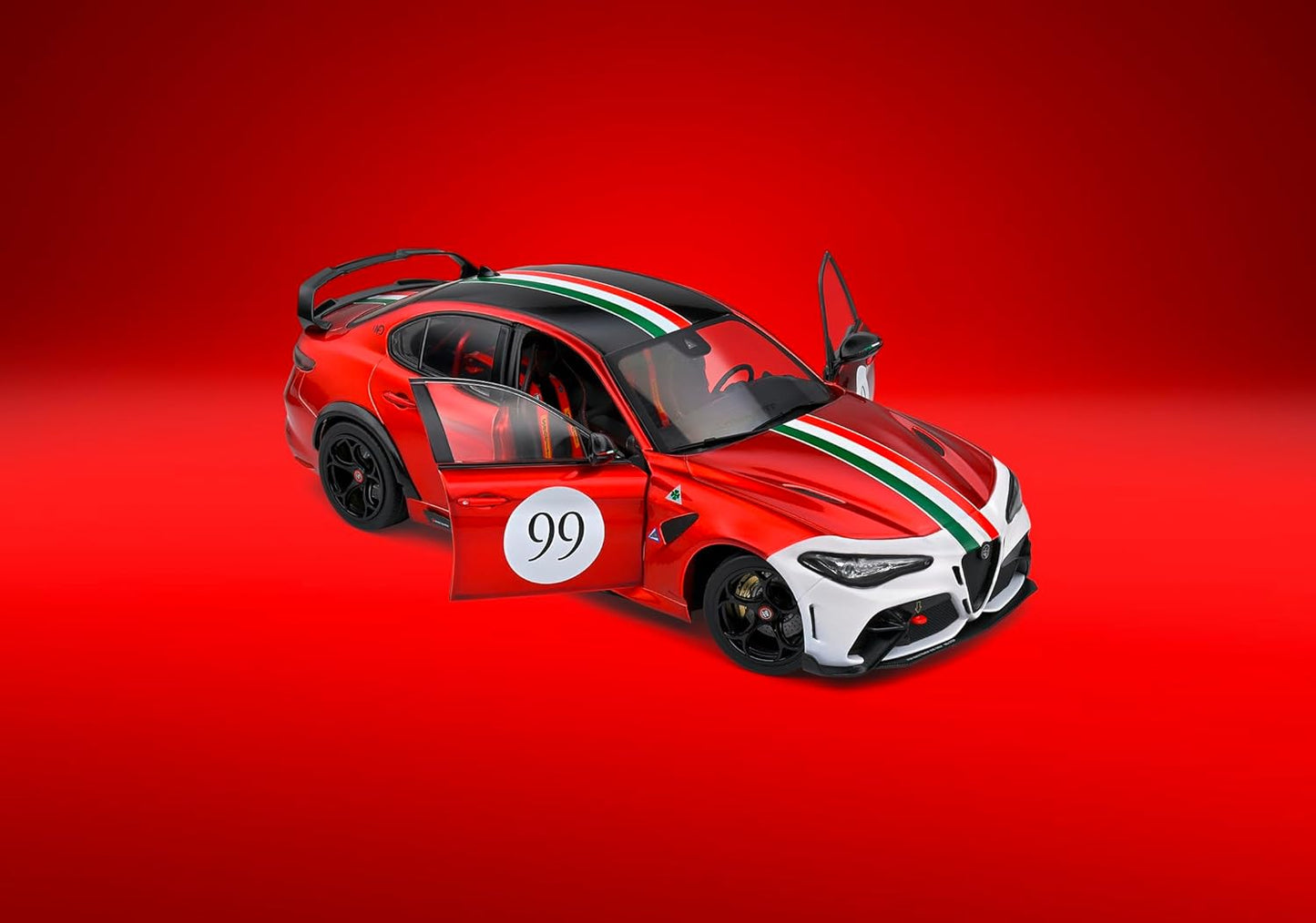 SOLIDO 1:18 - ALFA-Romeo Giulia GTA-M Tricolore Mugello - 2022