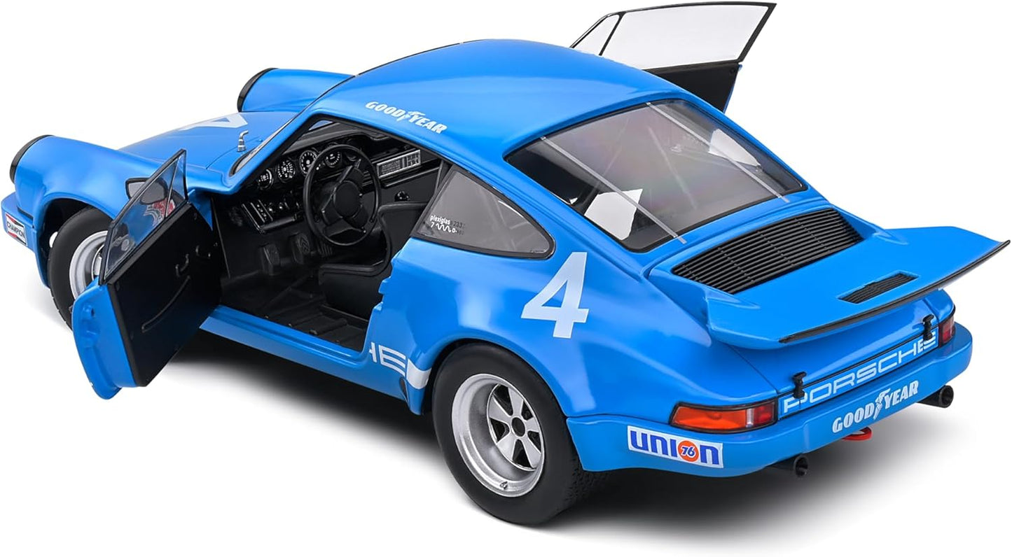Solido 1:18 Porsche 911 IROC Blue 4 Follmer IROC Riverside 1974