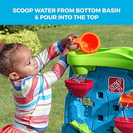 Step2 Waterfall Discovery Wall | Double-Sided Outdoor Water Play Set