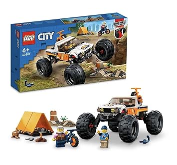 LEGO City 4x4 Off-Roader Adventures 60387 Building Toy Set (252 Pcs),Multicolor