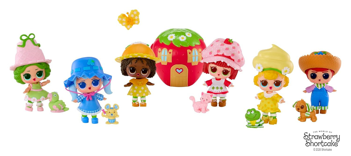 L.O.L. Surprise! Loves Strawberry Shortcake Tots – Scented Surprise Doll with Pet and Transforming Strawberry House