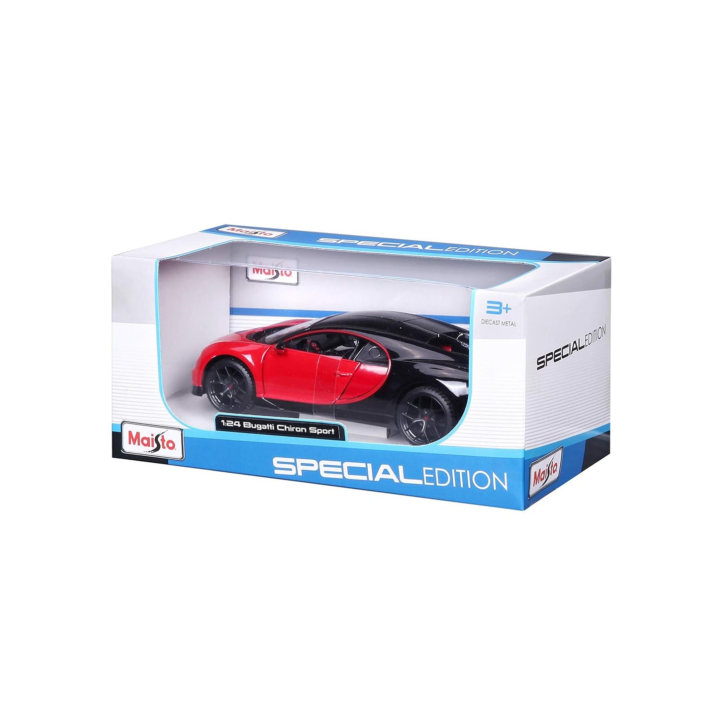 Maisto 1:24 Special Edition Bugatti Chiron Sport, Black/red