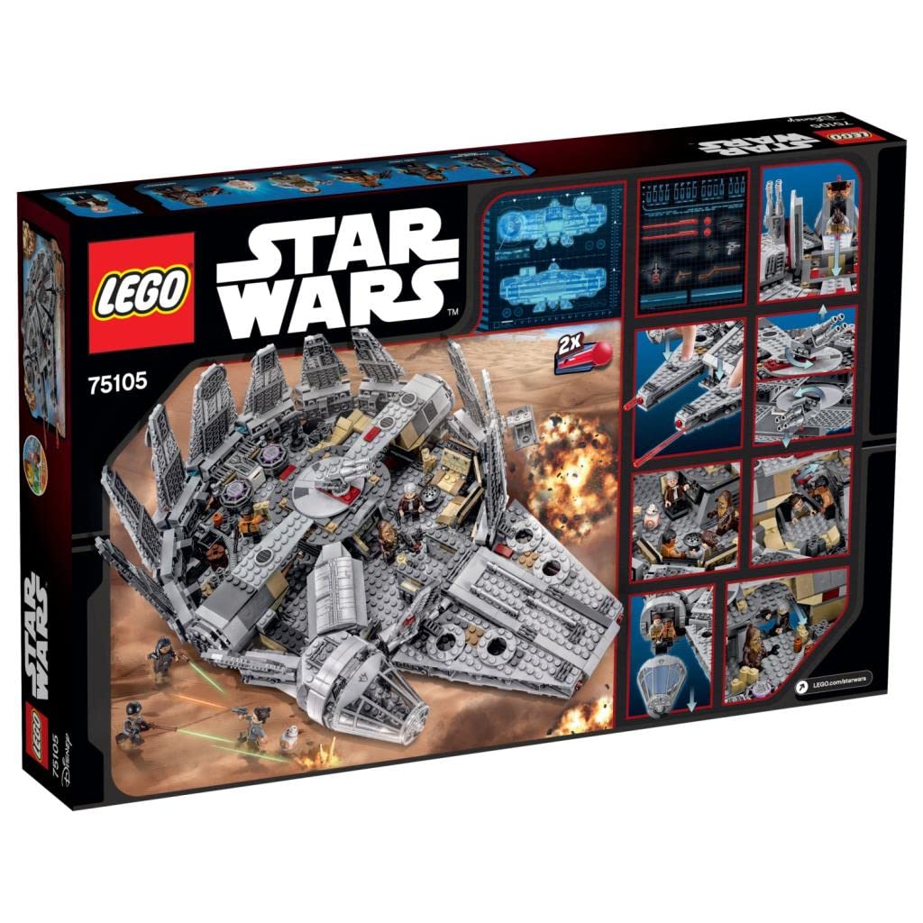 LEGO Star Wars Millennium Falcon 75105 Building Kit, 96 Pieces, Multicolor, Kids