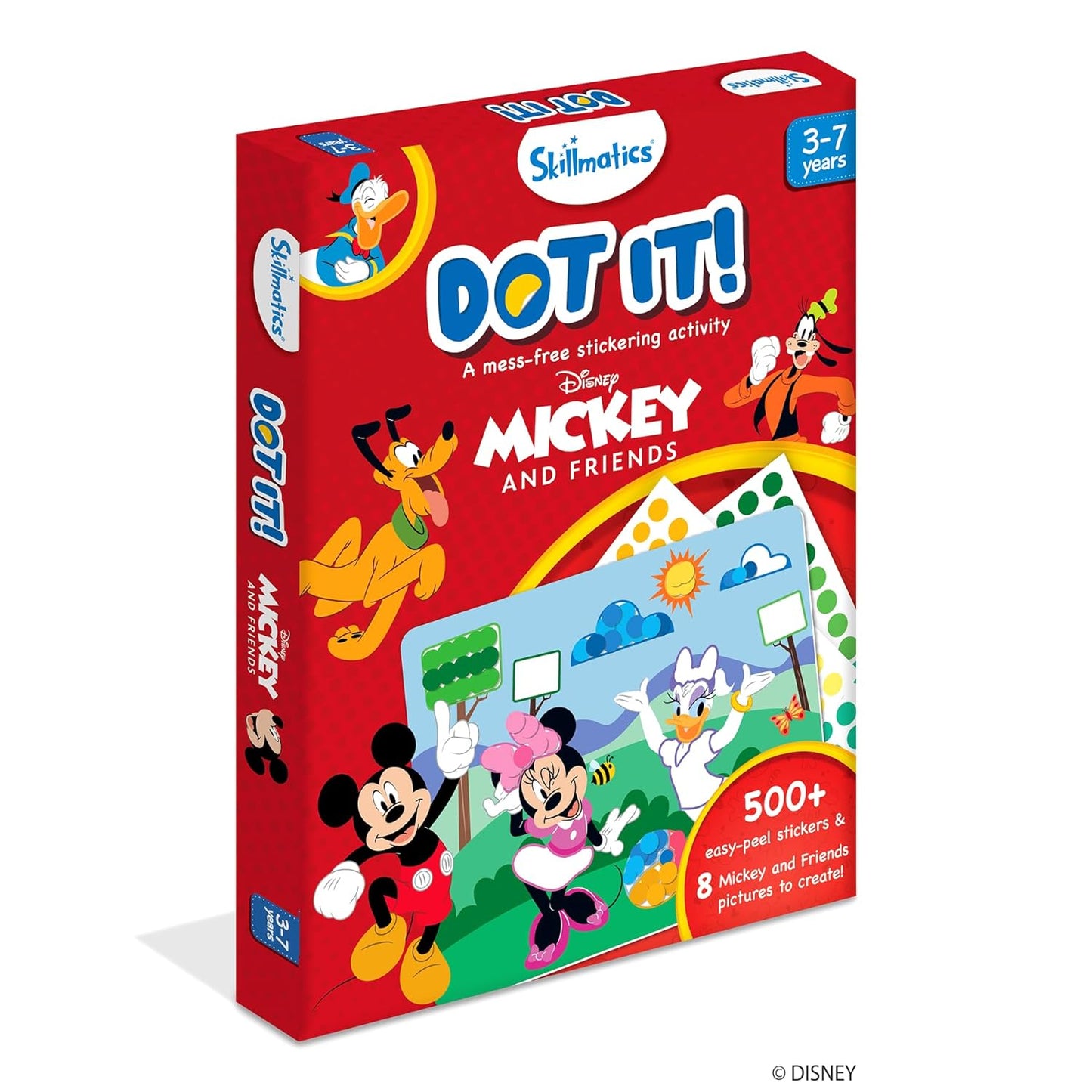 Skillmatics Dot It Sticker Art Activity - Disney Mickey and Friends, Mess-Free Fun, 500+ Stickers, DIY Craft Kits for Kids, Travel Toys, Gifts for Boys & Girls Ages 3, 4, 5, 6, 7(PACK OF 5)