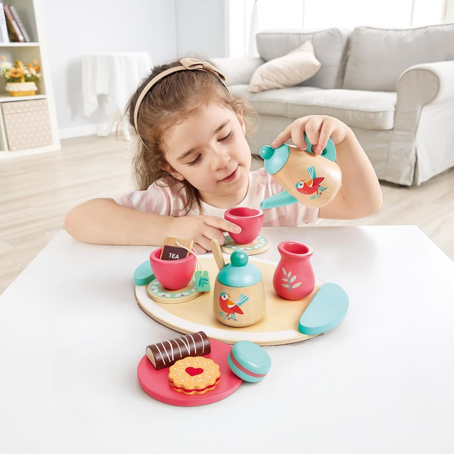 Hape Unisex Kids Wood Felt Tea Set