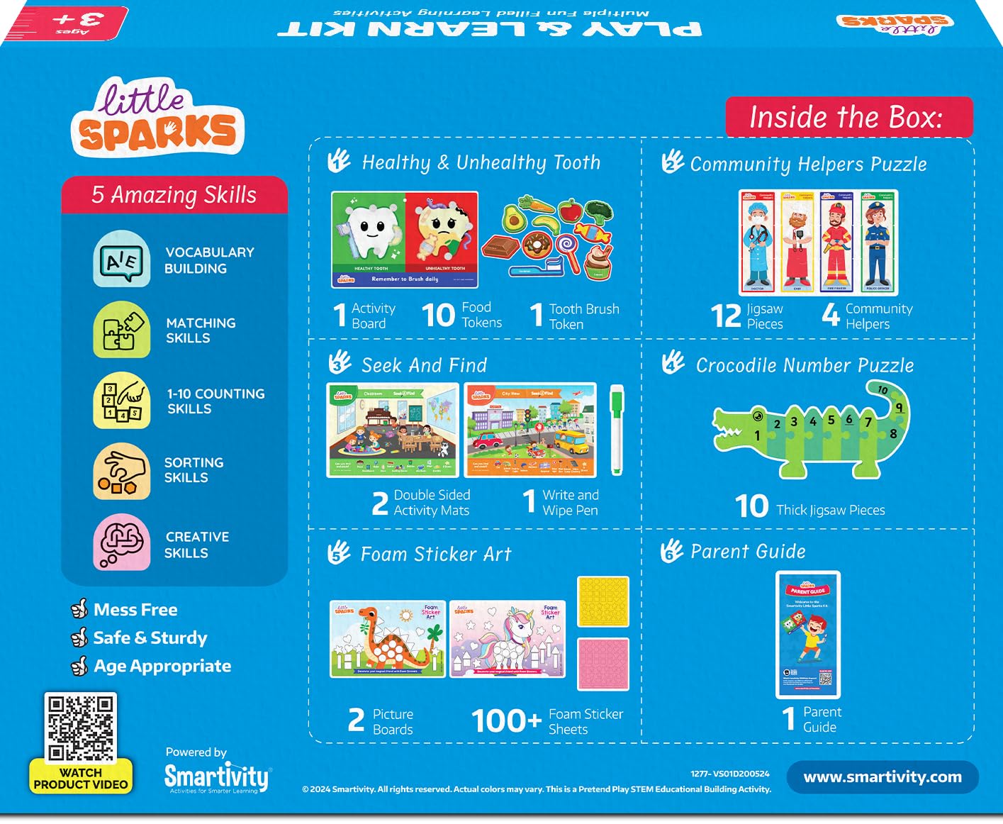 Smartivity 5-in-1 Montessori Based Learning Kit for 3,4,5 Years Old Boys & Girls I Brain Boosting Preschool Learning Activities I Puzzles, Sticker Art I Rakhi/Birthday Gift for Kids for 3-6(PACK OF 6)