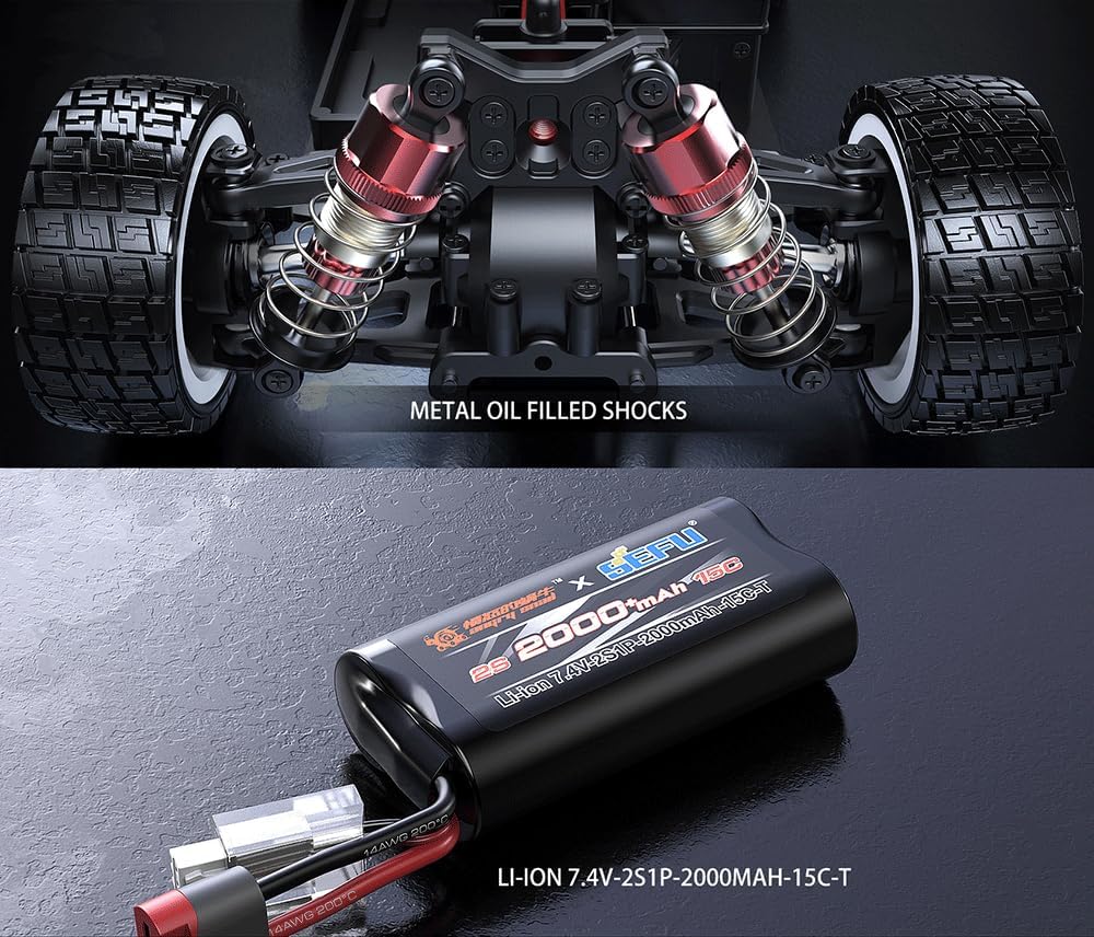 TesPower MJX 14303 Brushless RC Drift Truck,1/14 2.4G RTR Remote Control Car for Adult,4WD Off-Road Racing Car,42KM/H High Speed All-Road Electric Hobby Toy...
