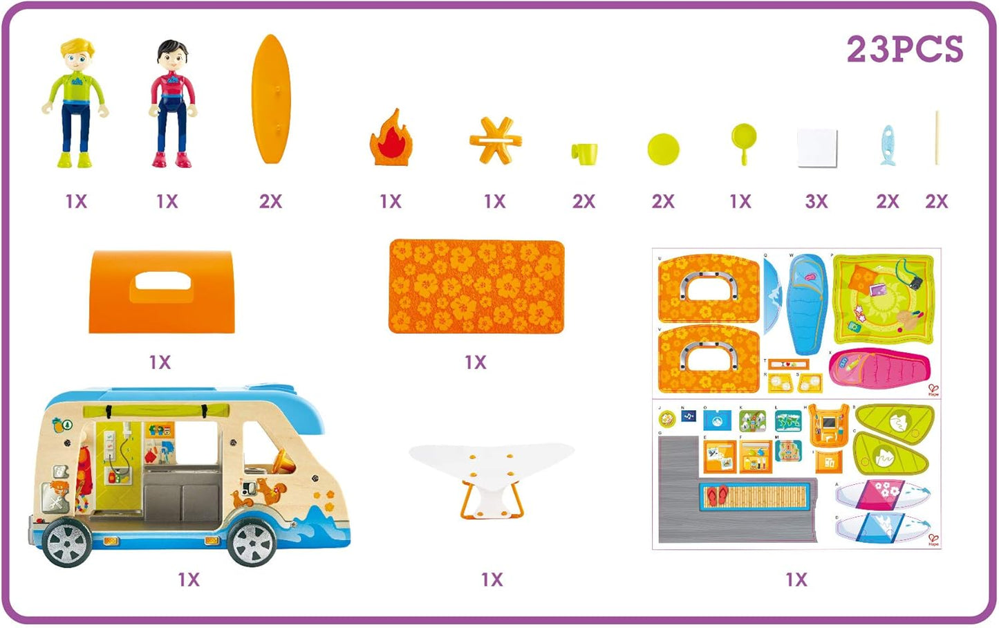 Hape Adventure Van Toy Set