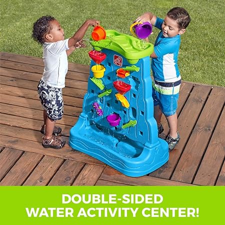 Step2 Waterfall Discovery Wall | Double-Sided Outdoor Water Play Set