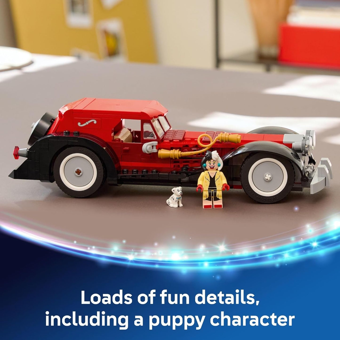 LEGO Disney Cruella De Vil’s Car Building Toy - 101 Dalmations Pretend Play Vehicle Building Set