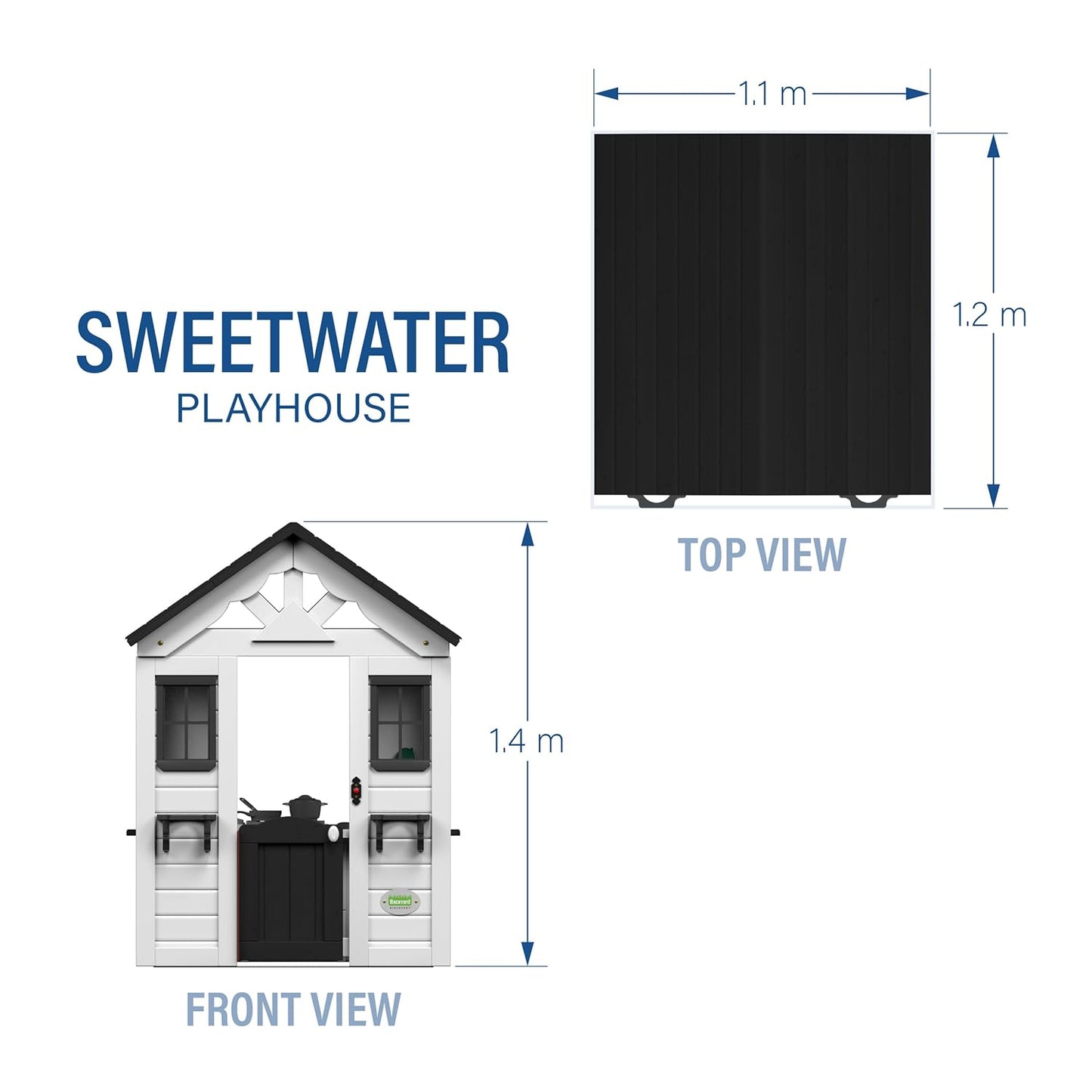Sweetwater Playhouse White/antraciet