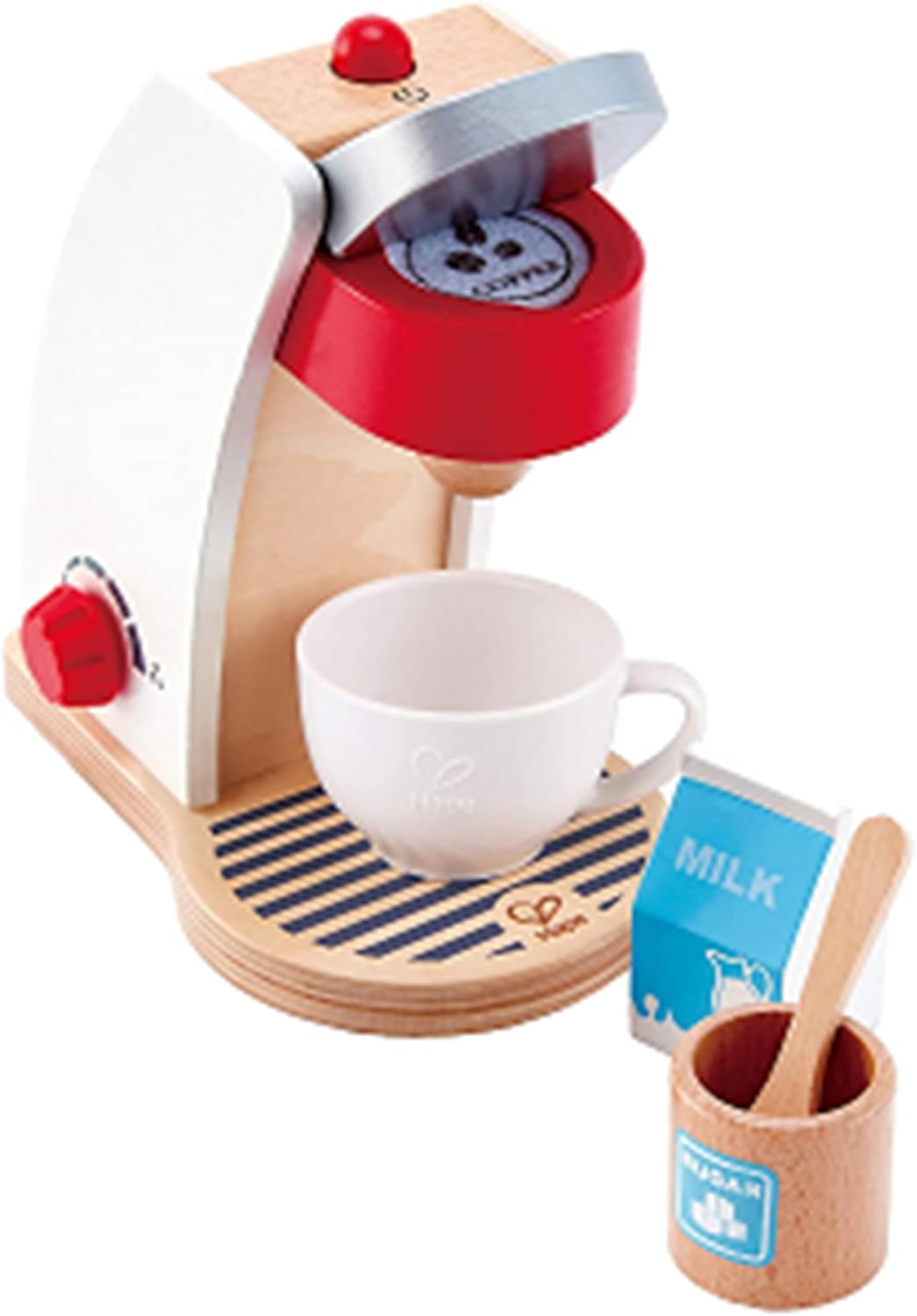 Hape Wooden White Coffee Maker Kitchen Set