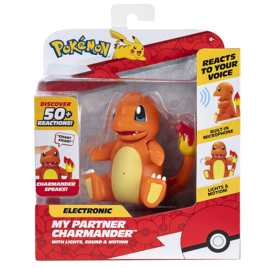 Pokemon Electronic & Interactive My Partner Charmander- Reacts to Touch & Sound, Over 50 Different Interactions with Movement and Sound - Charmander Dances, Moves & Speaks - Gotta Catch ‘Em All