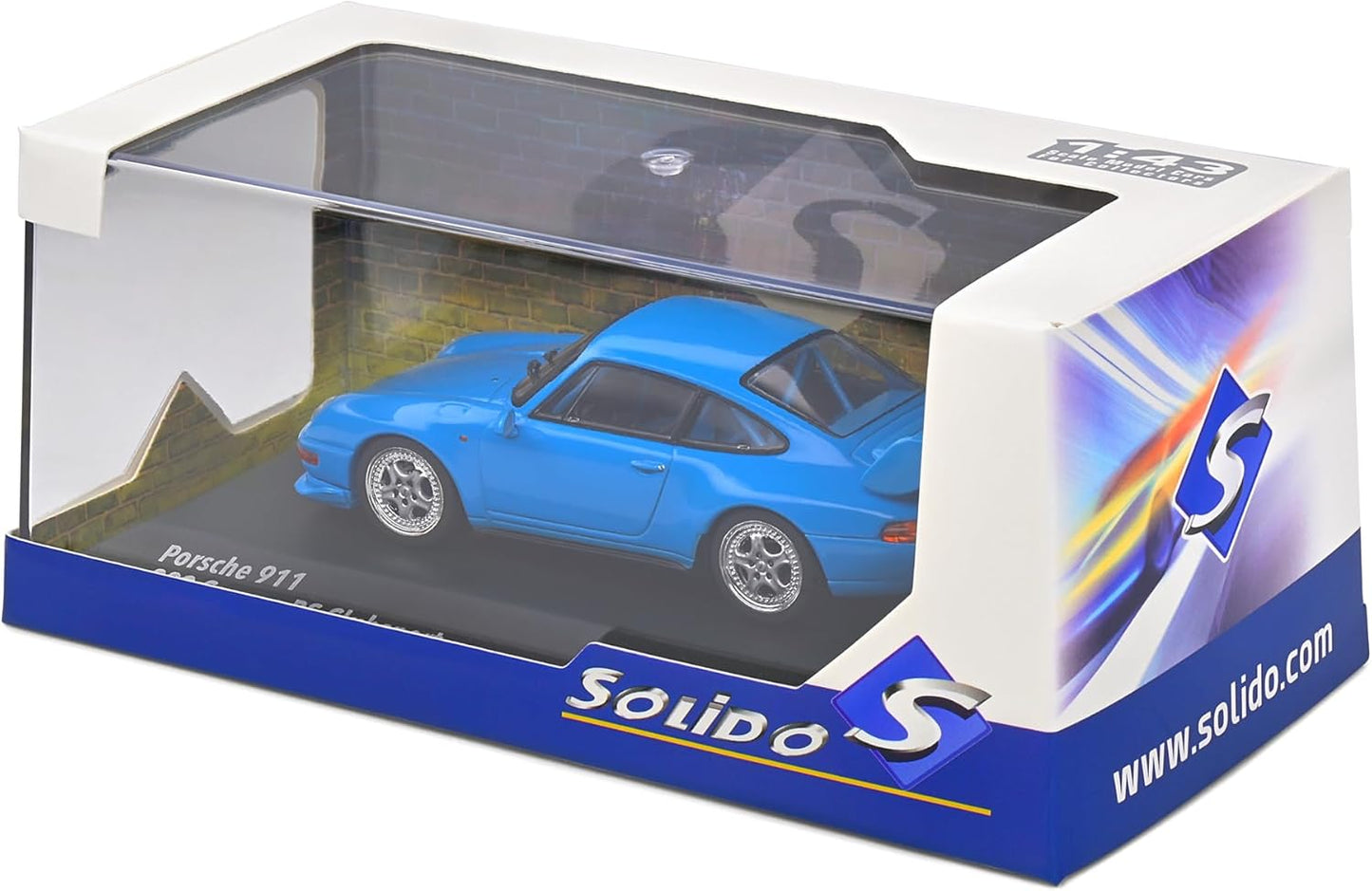 solido 421437790 1:43 Porsche 993 RS CLUBSPORT Blue Model Car