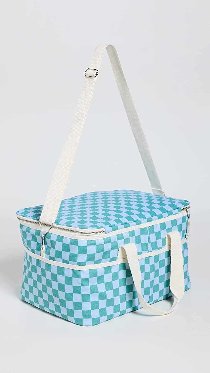 SUNNYLiFE Blue Color Canvas Cooler Bag Jardin Ocean