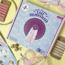 Kalakaram Pink Lace Dream Catcher Making Kit, DIY Craft Kit for Kids, Handmade DIY Lace Dream Catcher Kit, Home Decor Activity Kit for Girls, Make Your Own Pink Lace Dream Catcher Kit, Gift for Girls