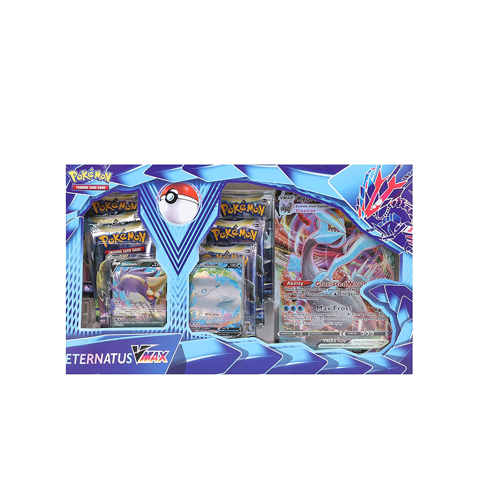 PokeMon Assorted Cards (ETERNATUS VMAX 6 Jumbo Cards + 50 Cards + 2 Rare Cards + Pokemon Cards PLAYMAT)