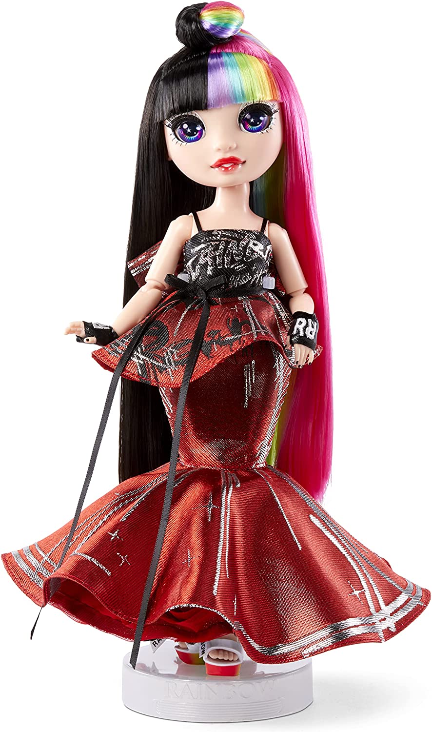 Rainbow High 2021 Jett Dawson Collector Fashion Doll with Black and Rainbow Hair, 2 Designer Outfits to Mix & Match Accessories, Gift for Kids & Collectors, Toys for Kids Ages 6 7 8+ to 12 Years