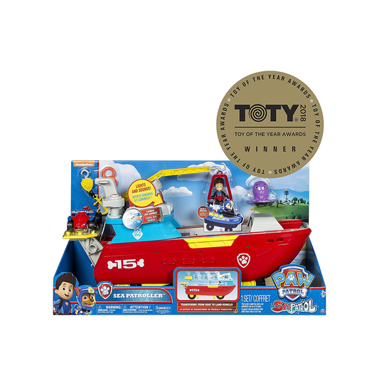 Paw Patrol Sea Patroller Transforming Vehicle With Lights And Sounds- Multicolor