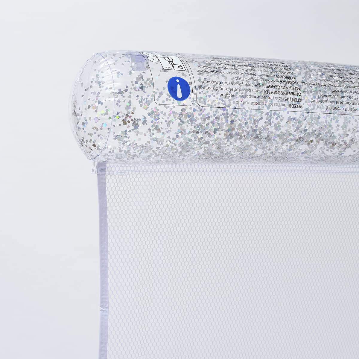 SUNNYLiFE Transparent Inflatable Bolster Hammock Float Glitter