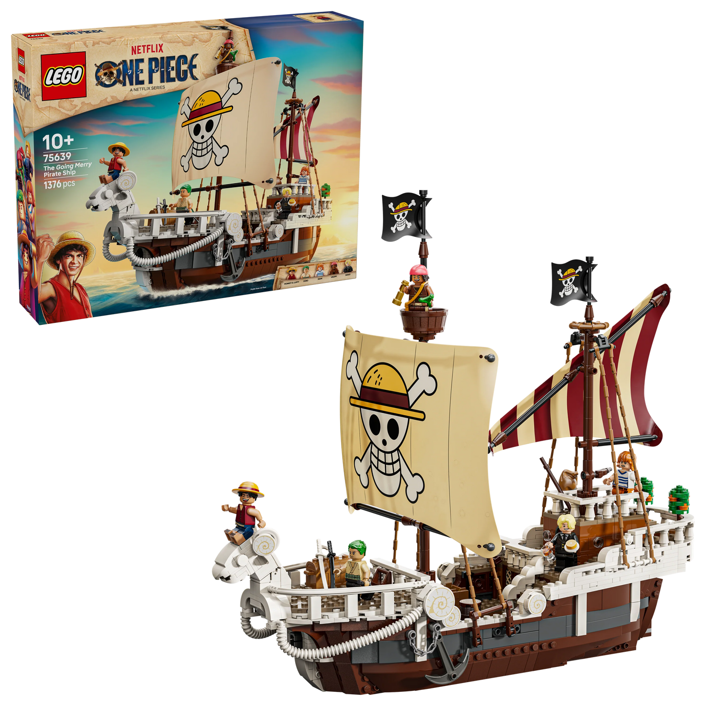 ONE PIECE The Going Merry Pirate Ship, Boat Set 75639 Building Kit