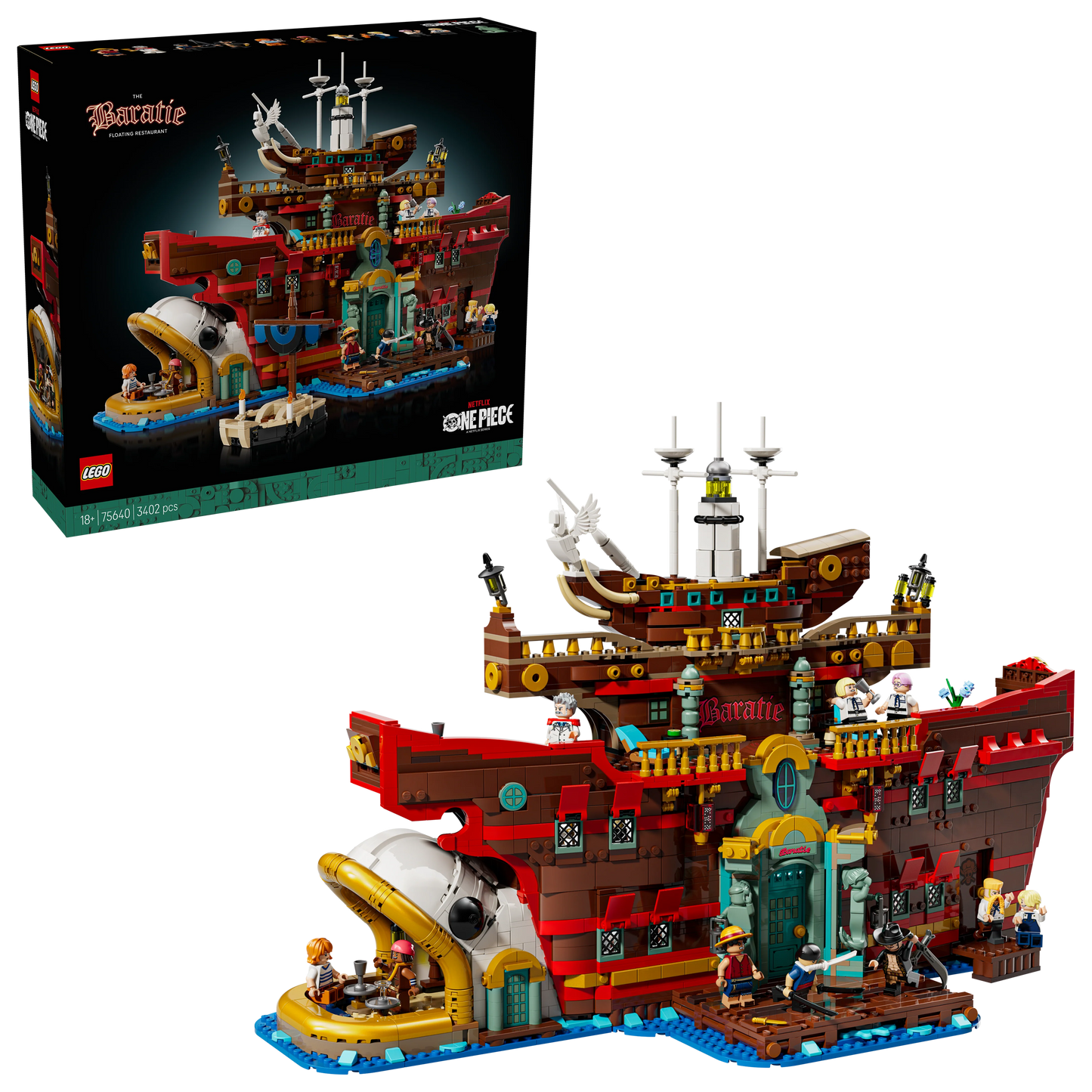 ONE PIECE The Baratie Floating Restaurant, Anime Gift Model Kit 75640