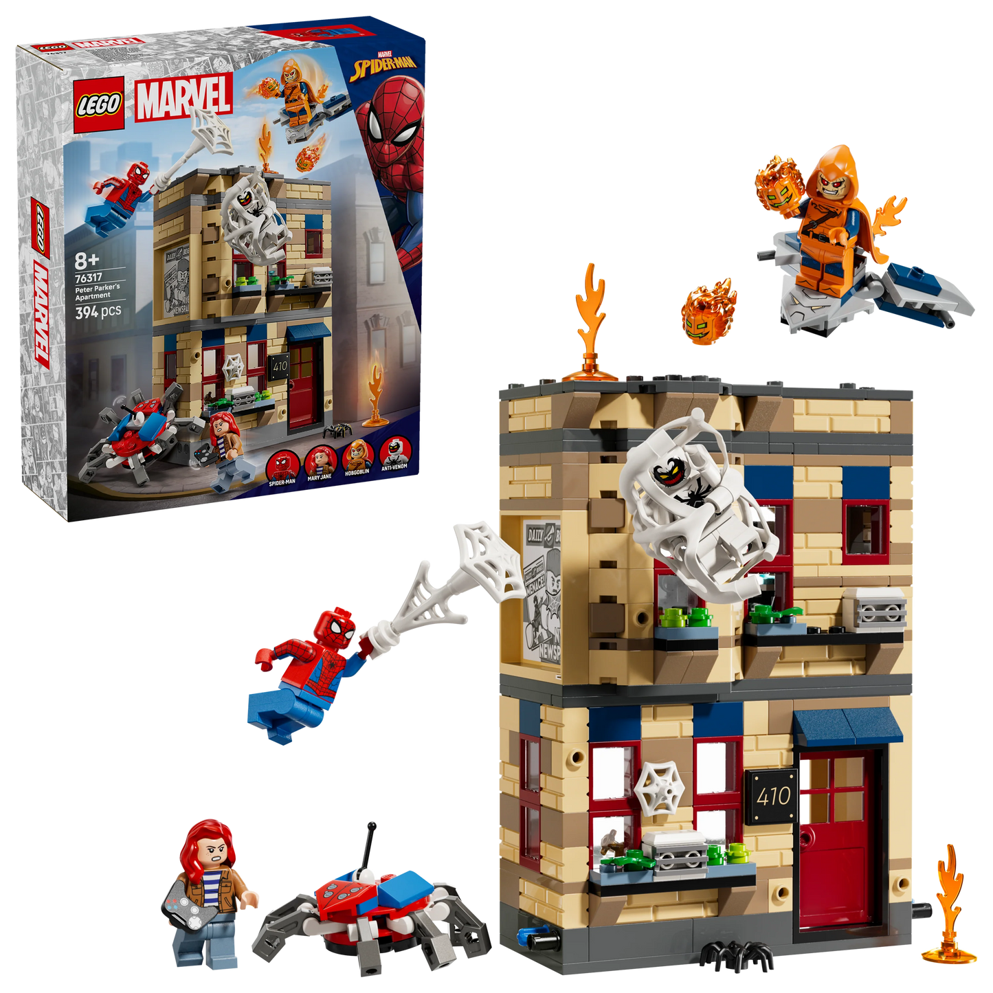 Marvel Peter Parker’s Apartment Super Hero Battle 76317 Building Kit