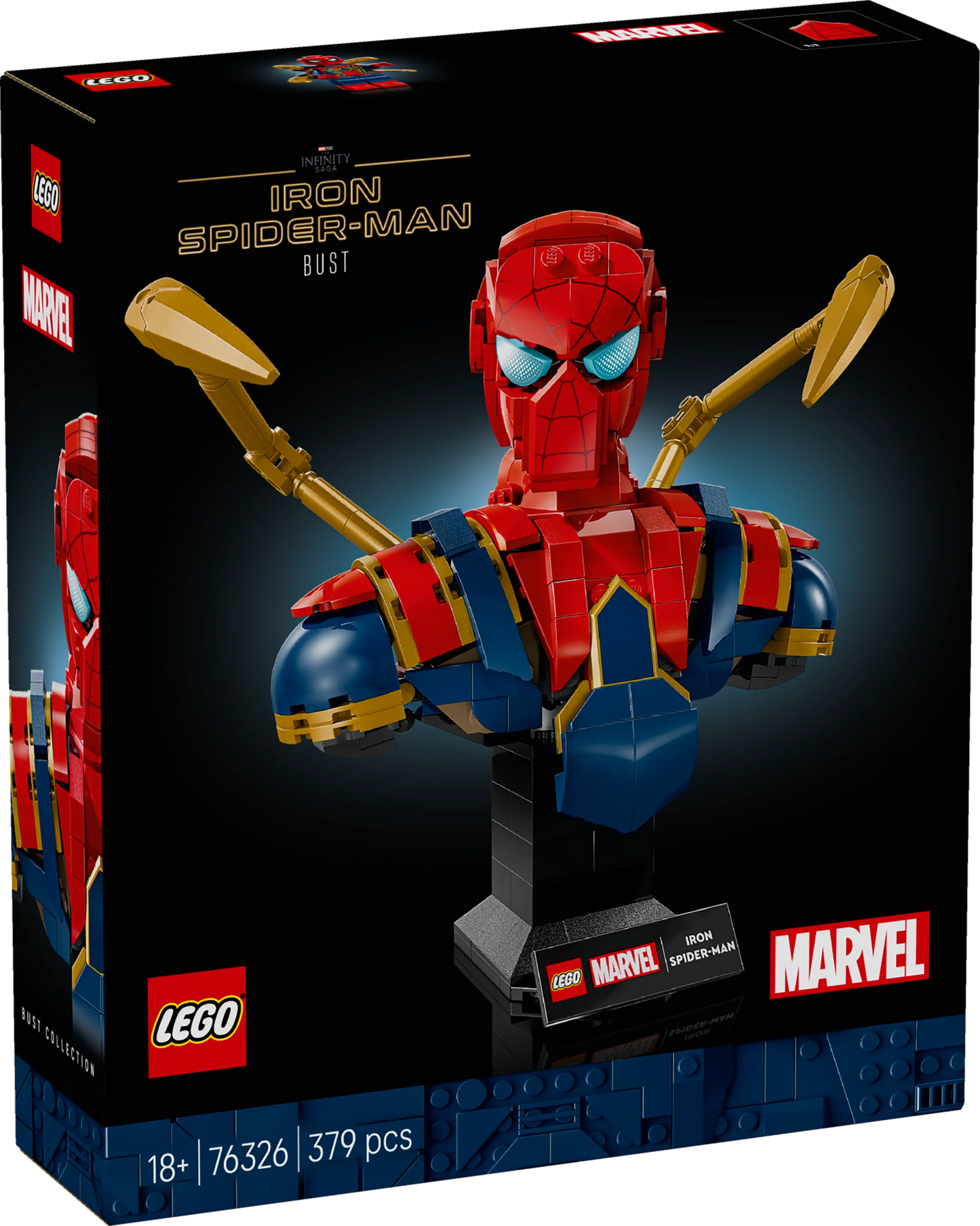 Marvel Iron Spider-Man Bust Collectible Adult 76326 Building Kit