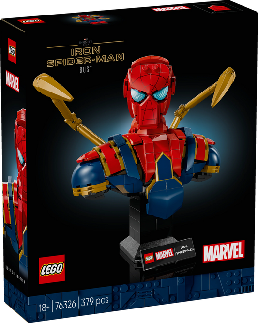 Marvel Iron Spider-Man Bust Collectible Adult 76326 Building Kit