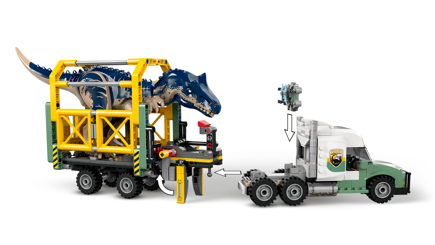 Jurassic World Dinosaur Missions: Allosaurus Transport Truck 76966 Building Kit