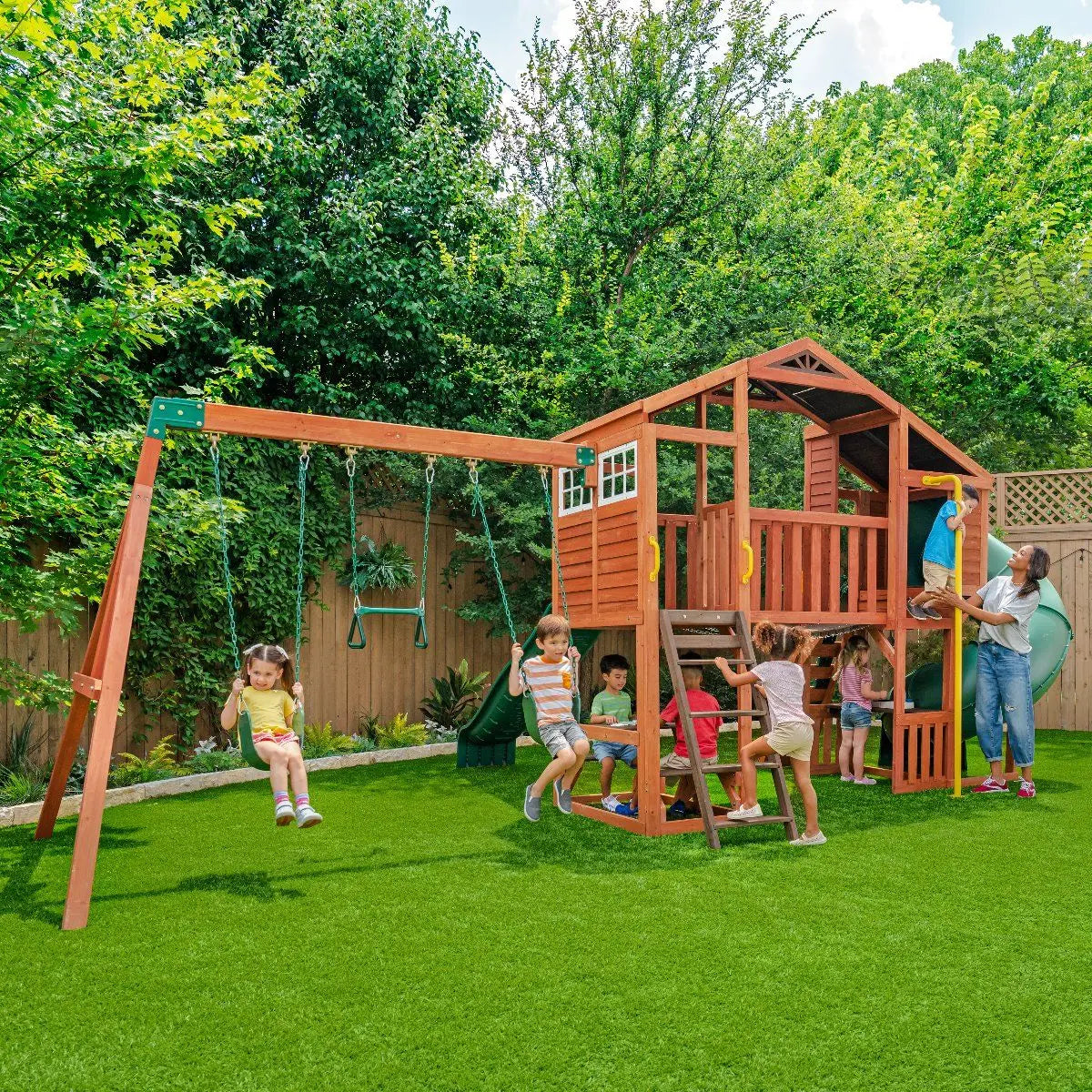 KIDKRAFT Boulder Bluff 2-in-1 Wooden Playset