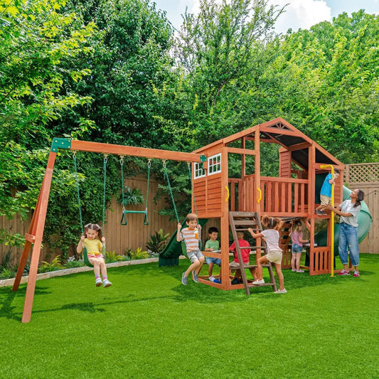 KIDKRAFT Boulder Bluff 2-in-1 Wooden Playset